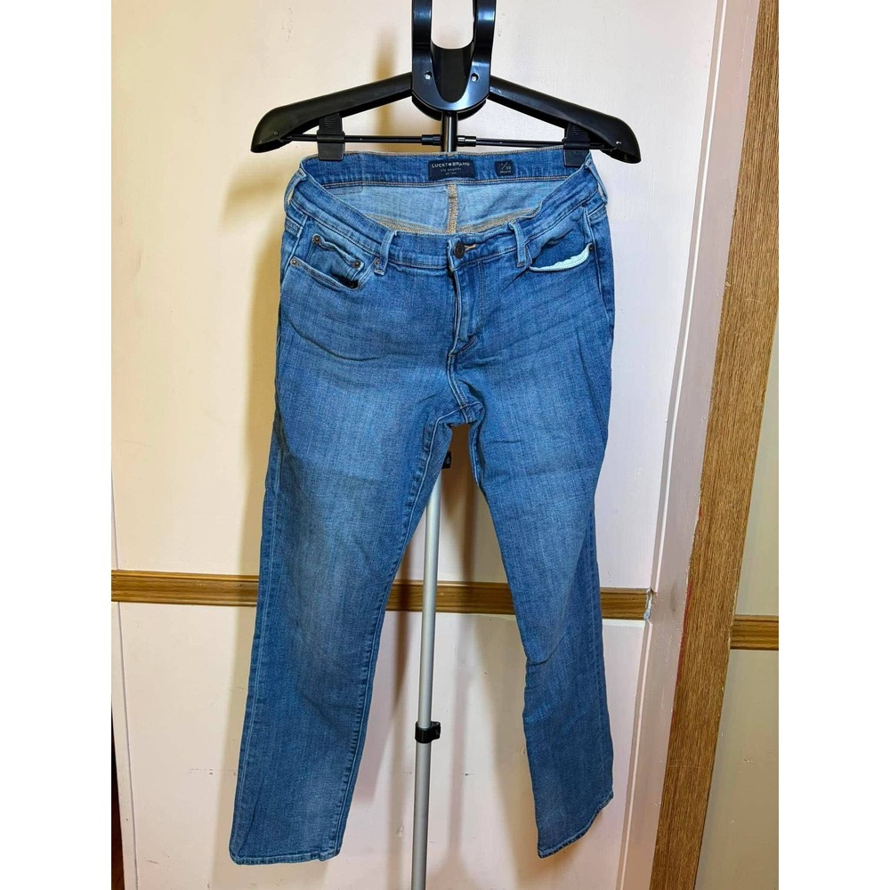 Lucky Brand Mid Rise Straight Sweet Blue Denim Jeans Womens 10/30R Medium Wash